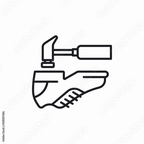 shoe repair icon sign vector