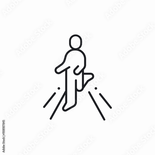 walking road icon sign vector
