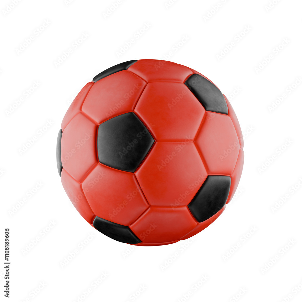 Fototapeta premium red soccer football on transparent background