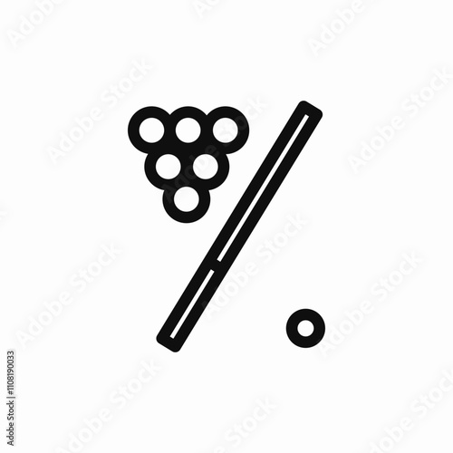 billiards sport icon sign vector photo