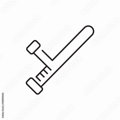force baton icon sign vector