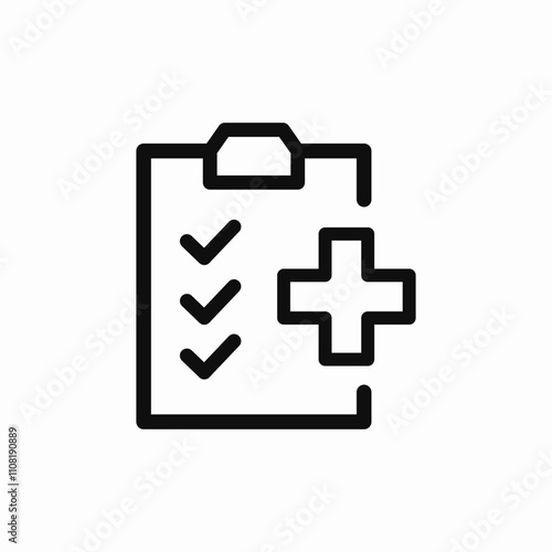 medical clipboard check list icon sign vector