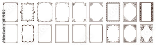 Set of Decorative vintage Frames and borders set. Antique decorative frame. Vector design..eps