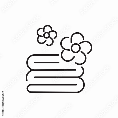 laundry towel icon sign vector