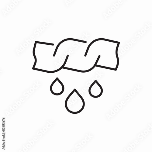 laundry wringing out icon sign vector