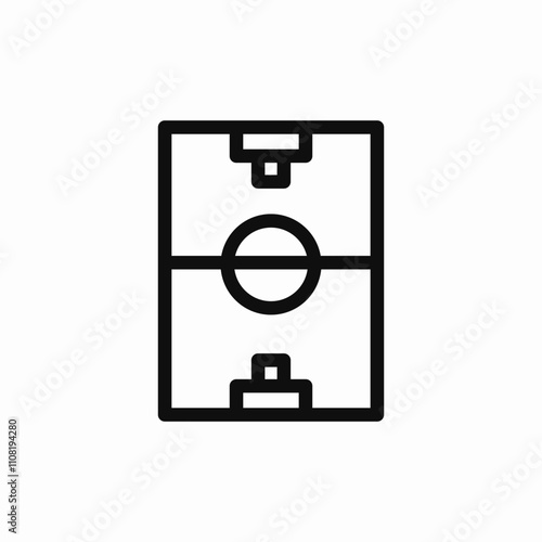 soccer field icon sign vector