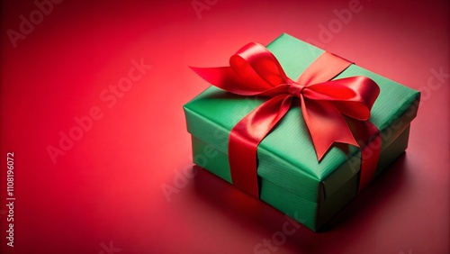 Wallpaper Mural red gift box with ribbon Torontodigital.ca