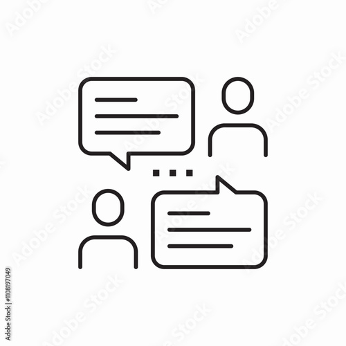 conversation chat icon sign vector