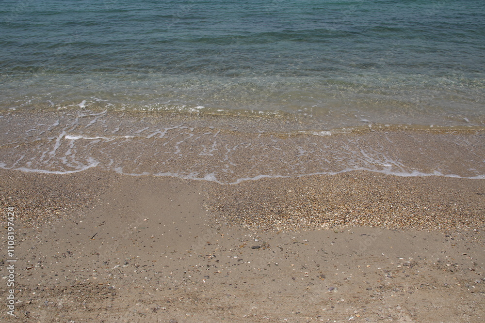 Serene Beach with Gentle Waves Serene Beach with Gentle Waves
