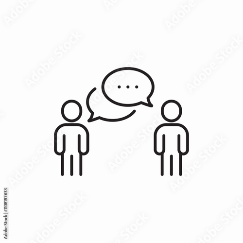 people talking icon sign vector