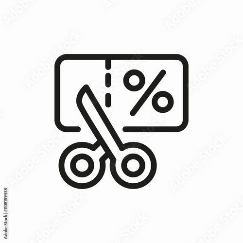 discount cut scissors icon sign vector