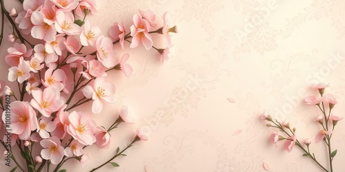 Vintage style artificial flowers wall background perfect for adding a touch of elegance to any event or space, spring, vintage, pastel