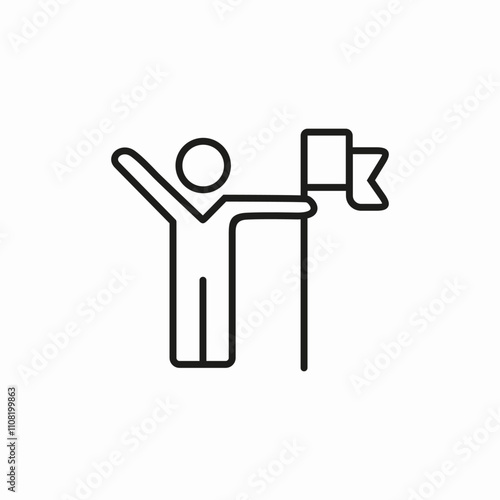 leader flag icon sign vector