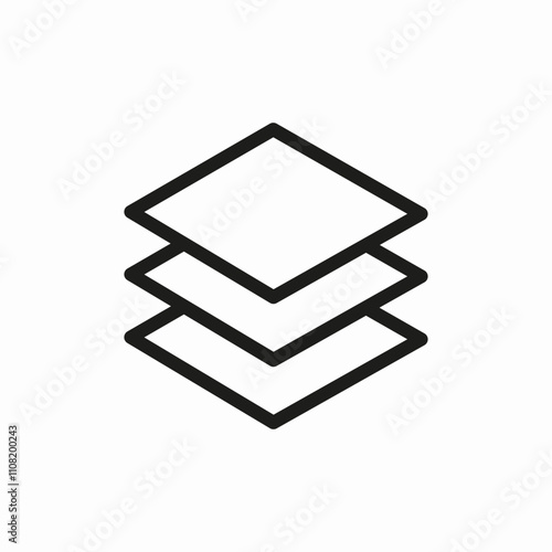 stack layers icon sign vector