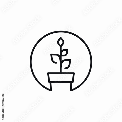 plant pot icon sign vector