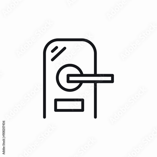 door handle icon sign vector