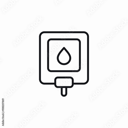 IV drip blood icon sign vector