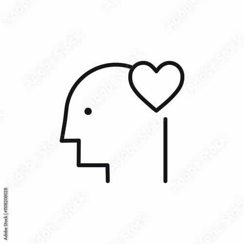 love head icon sign vector