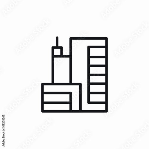 modern city icon sign vector