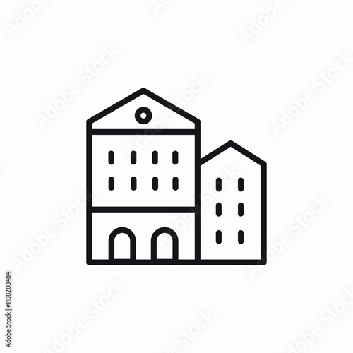 building real estate  icon sign vector