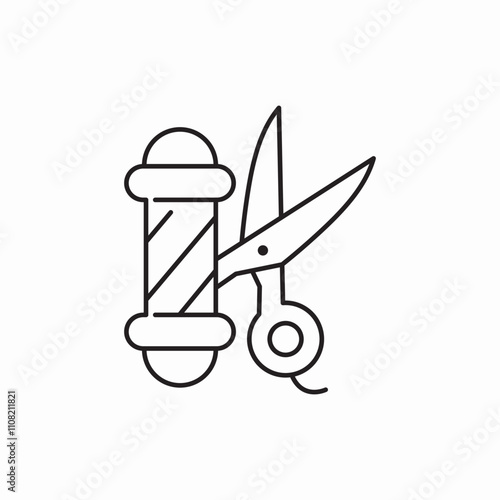 barbershop scissors icon sign vector