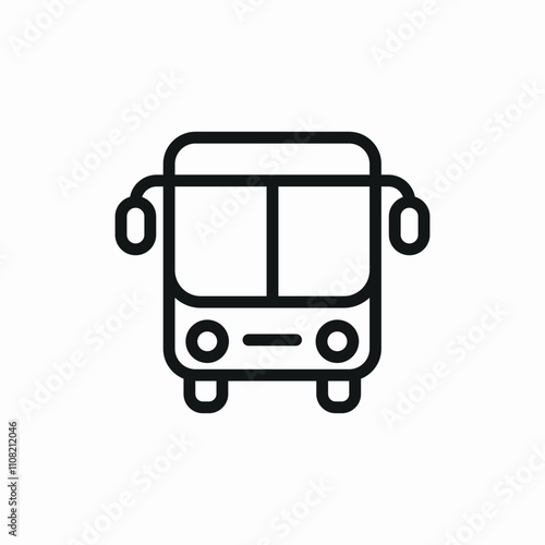 bus vehicle icon sign vector