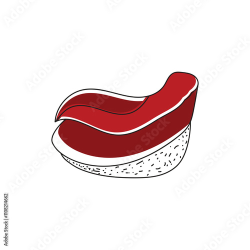 sushi, Japanese food menu vector illustration