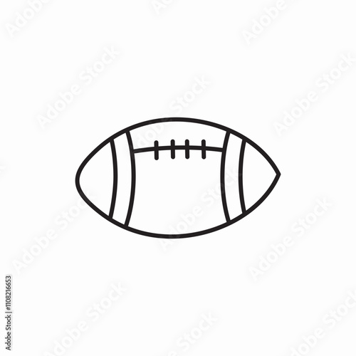 rugby american football ball icon sign vector