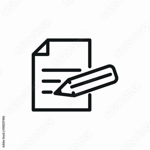 text file write icon sign vector