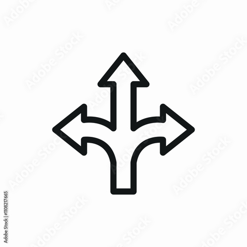 turn traffic arrows icon sign vector