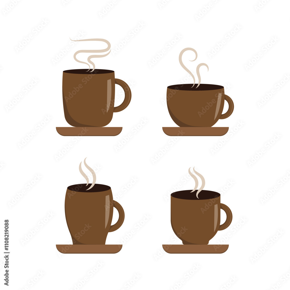 Obraz premium Coffee Icon Set Vector Design.