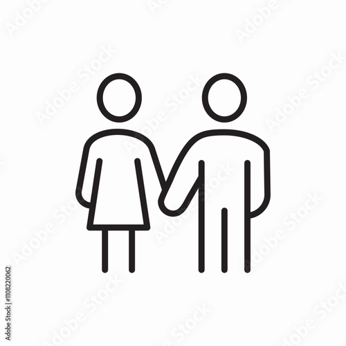 couple family icon sign vector