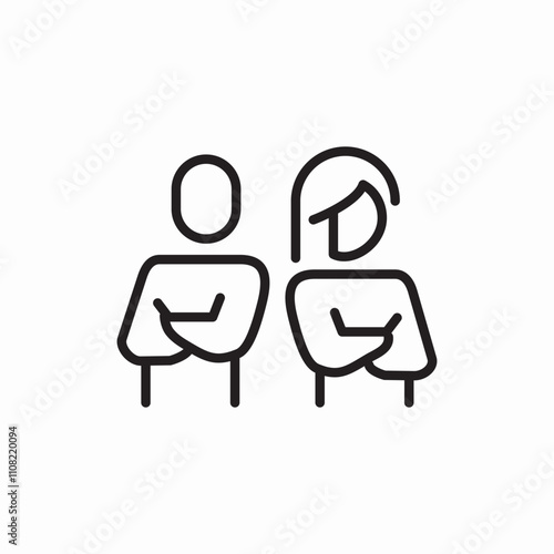 couple quarrel resentment icon sign vector