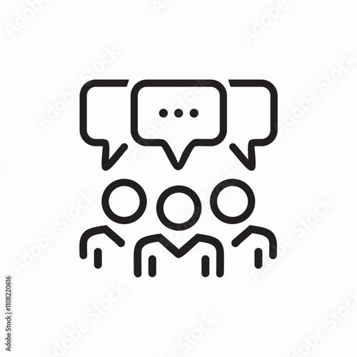 group talk icon sign vector