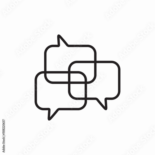 group talk speech bubbles icon sign vector