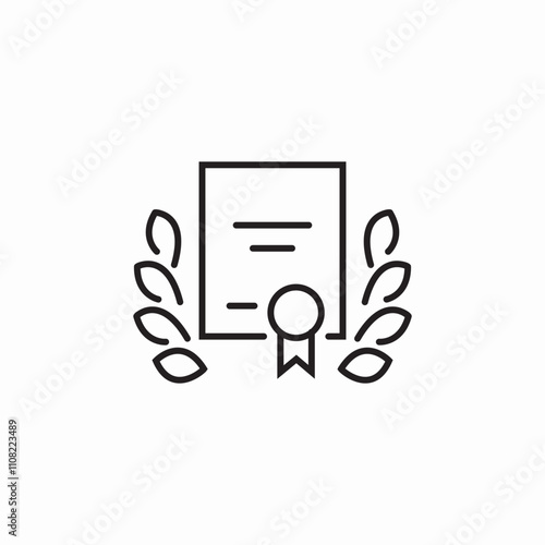 diploma achievement icon sign vector