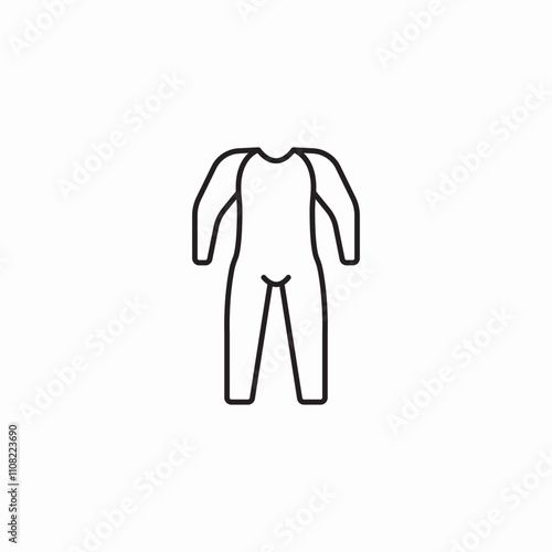 diving swimsuit icon sign vector