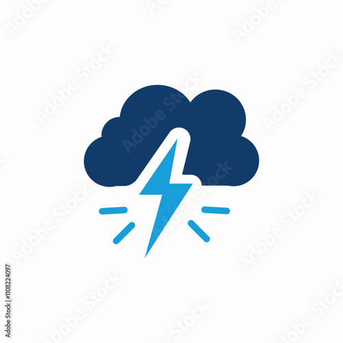 lightning storm cloud icon sign vector