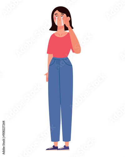 desperate woman with depression