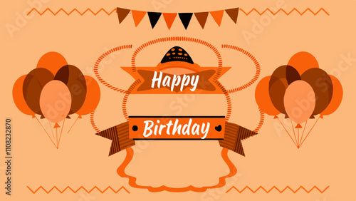 template for birthday greeting card vector