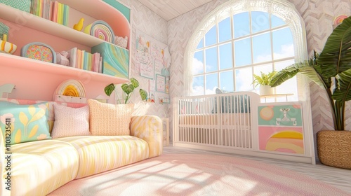 Whimsical and Bright Nursery: A Joyful Haven for Parents and Children photo