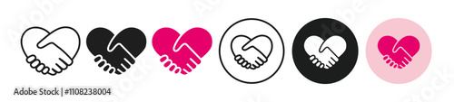 Handshake,Love,Marriage,Heart Icons