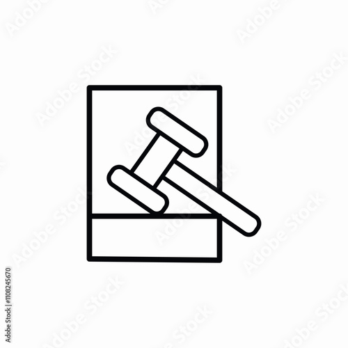 auciton hammer bid icon sign vector