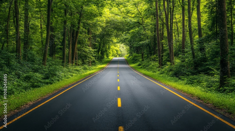 Fototapeta premium Forest Roadscape