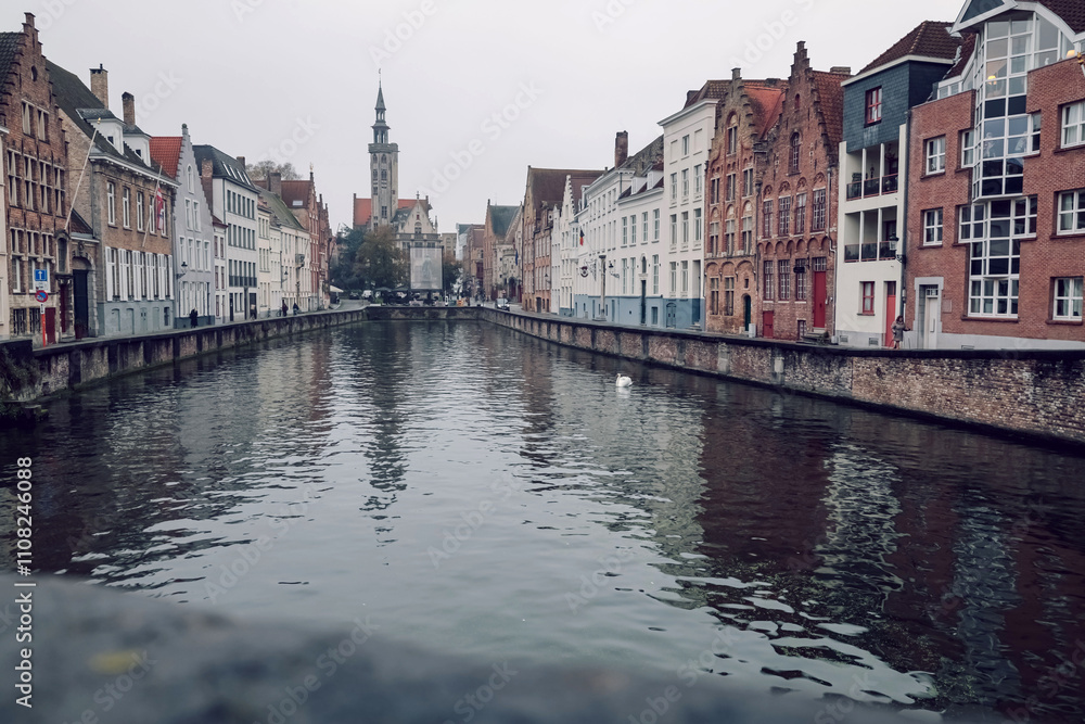 Obraz premium Arquitectura y puentes de Brujas Belgica
