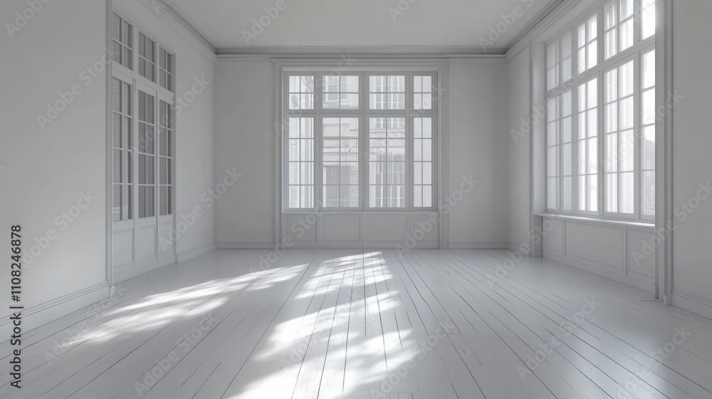 Fototapeta premium Minimalist Sunlit Room