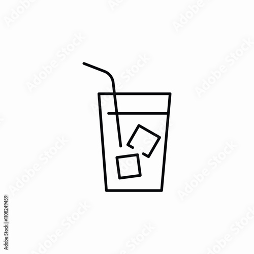 cold drink icon sign vector