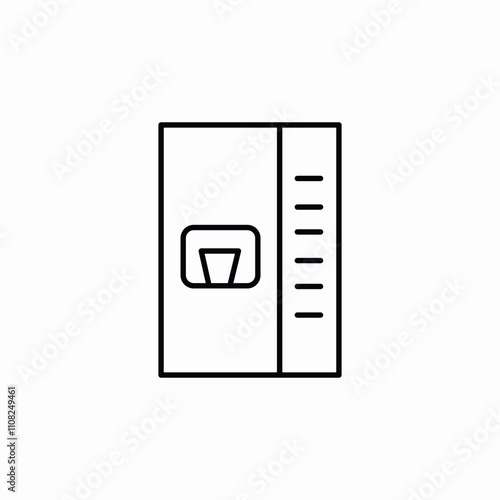 coffee vendor machine icon sign vector