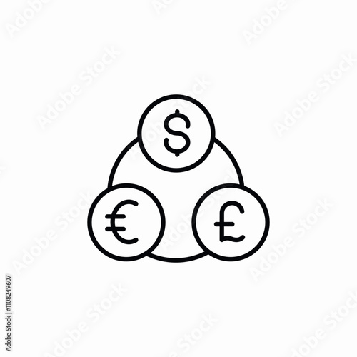 currency exchange icon sign vector