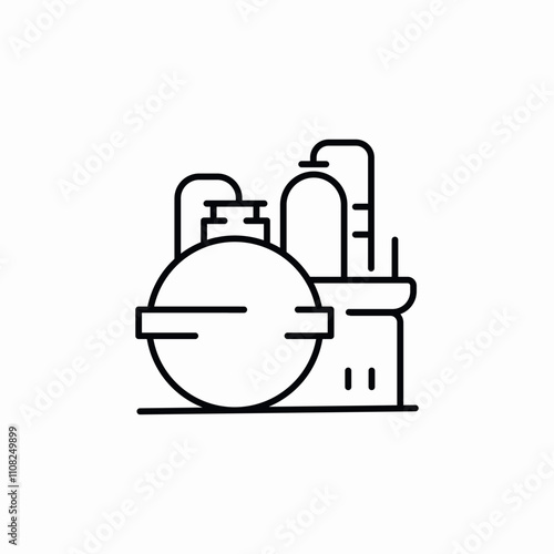 factory tank icon sign vector